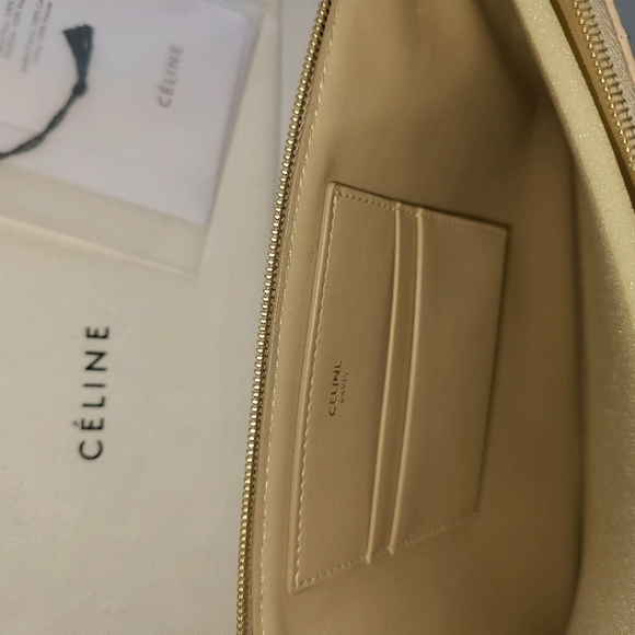 NEW - CÉLINE - C Charm Pouch - Quilted - Nude - Picture 3 of 6